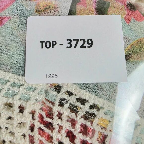 Umgee Floral Kimono Crochet Trim Mint Green S - Picture 7 of 7